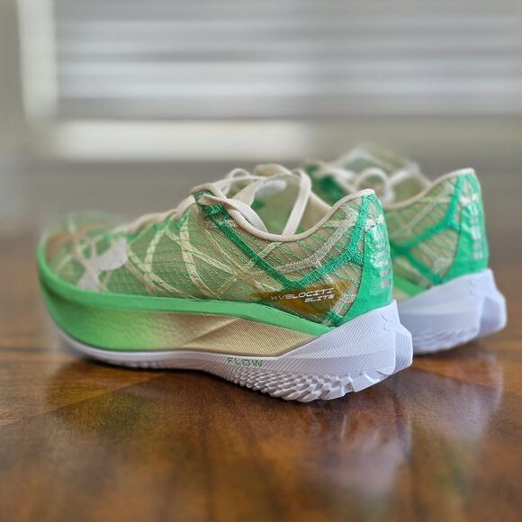 Under Armour Flow Velociti Elite 2 Running Shoes Women's 8.5 White Green 3027338 - Picture 6 of 15